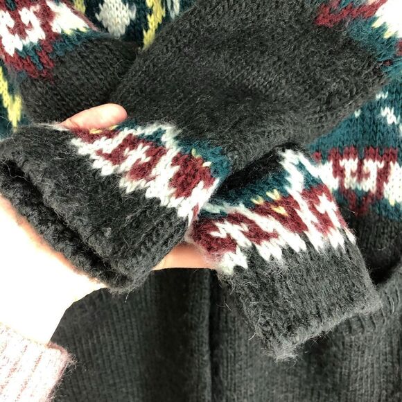 Free PEOPLE Frosted Fair Isle Mohair Wool Snap Button Midi Knit Cardigan‎ XS - Picture 9 of 11